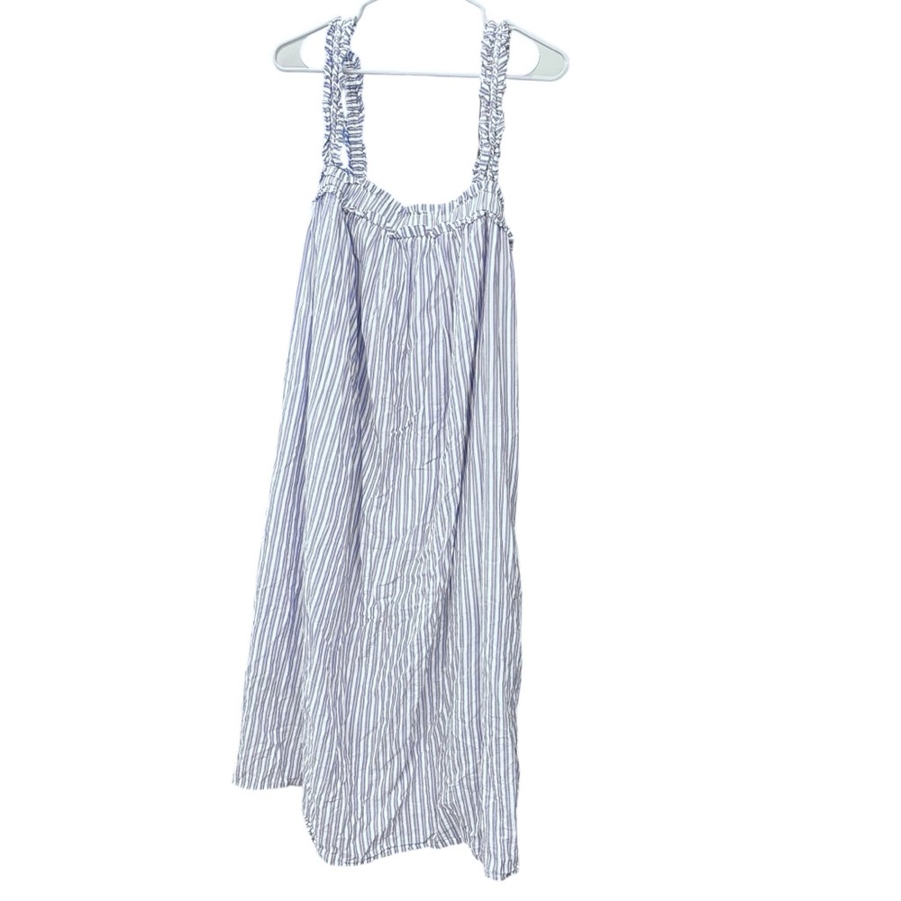 J. CREW Cotton Voile Ruffle-trim Shift Dress in Stripe - Picture 5 of 7